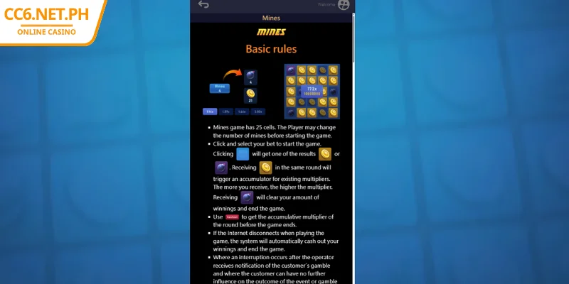 CC6 Mines - Simple Blockchain Betting, Easy to Win Rewards 4 Tips for betting on Mines at CC6 platform