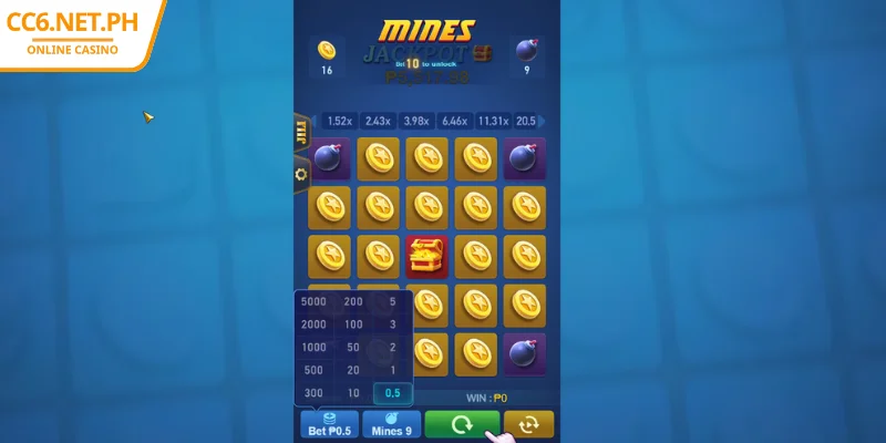 CC6 Mines - Simple Blockchain Betting, Easy to Win Rewards 3 How to participate in Blockchain Mines game at CC6